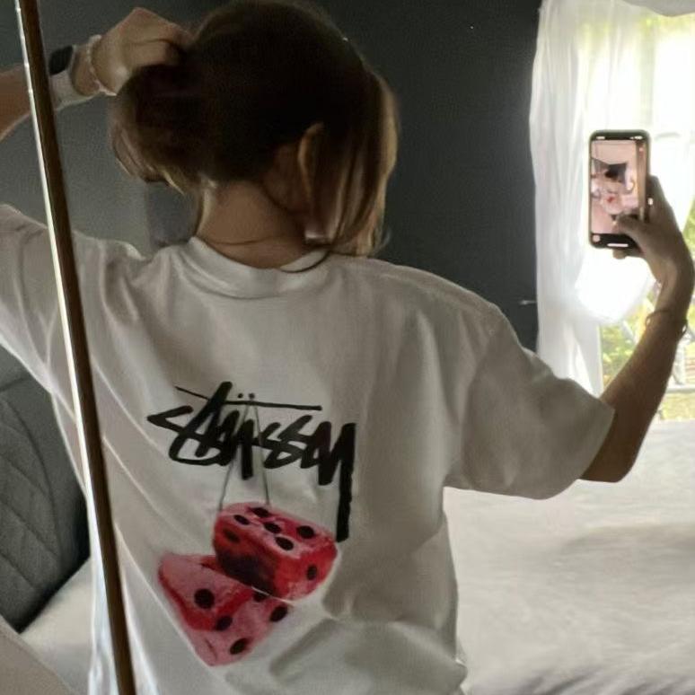 STUSSY 22SS 立體毛絨骰子 短T