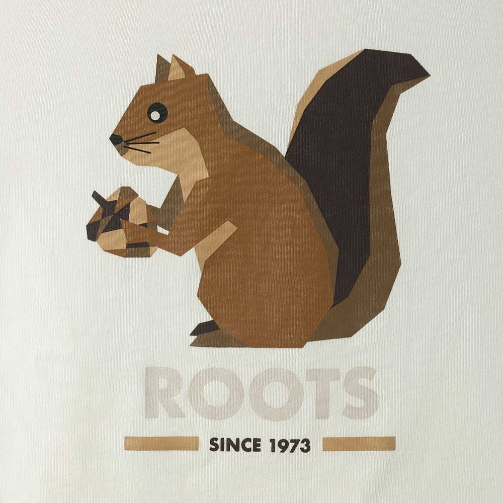 Roots ANIMAL 白 男女款 短袖T恤