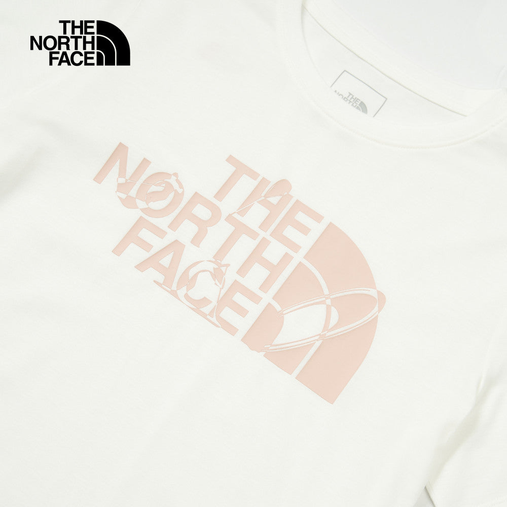 The North Face北臉女款白色短袖T恤