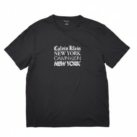 CK 經典哥德字體 × NEW YORK  男女款 短袖T恤 黑白2色