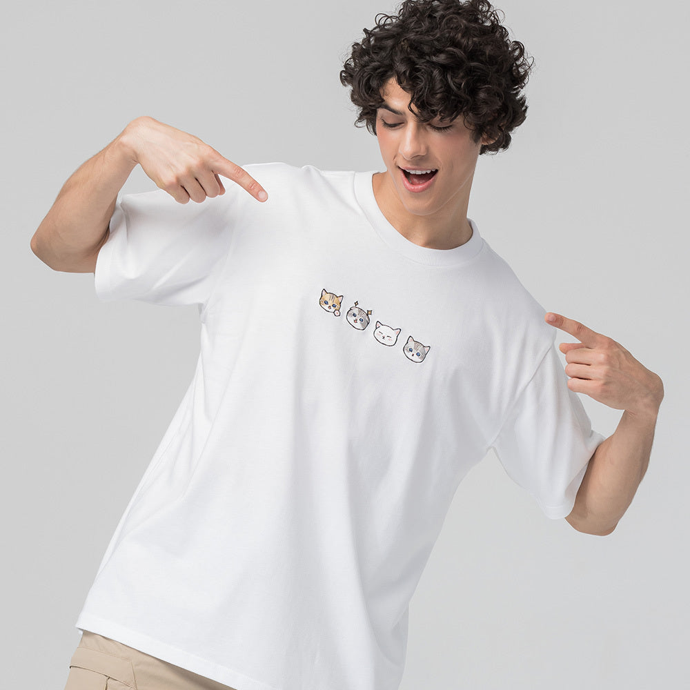 日本mofusand貓福-大頭喵喵．親膚舒適純棉T(小貓款)