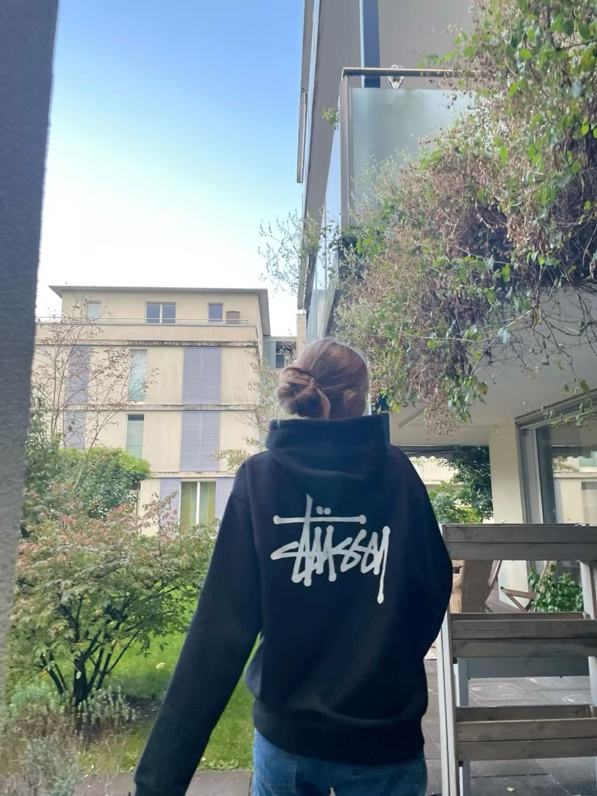 Stussy經典背後logo長袖連帽T Stussy帽T