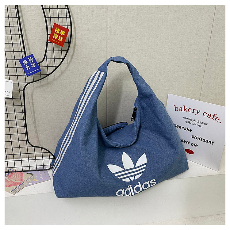 Adidas Originals logo 大容量 雲朵包 肩背包 小錢包 牛仔黑 牛仔藍