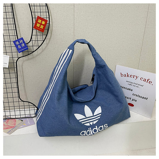 Adidas Originals logo 大容量 雲朵包 肩背包 小錢包 牛仔黑 牛仔藍