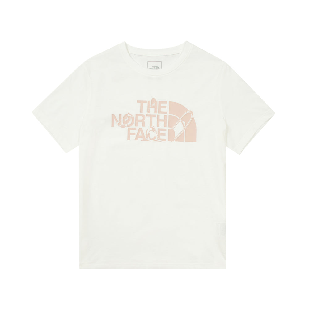 The North Face北臉女款白色短袖T恤