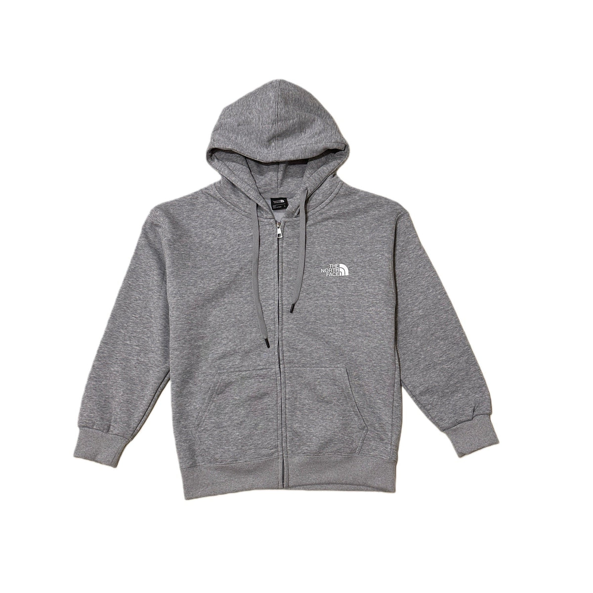 THE NORTH FACE 男女款  LOGO連帽外套 刷毛 棉質 灰色