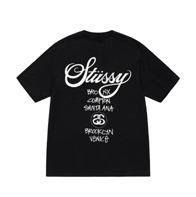 Stussy 24SS World Tour Tee 短T 黑色